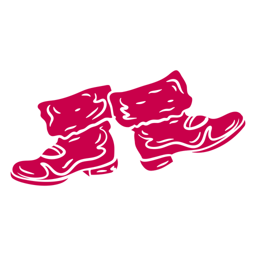 Diseño gráfico de botas de invierno de color rosa intenso Diseño PNG