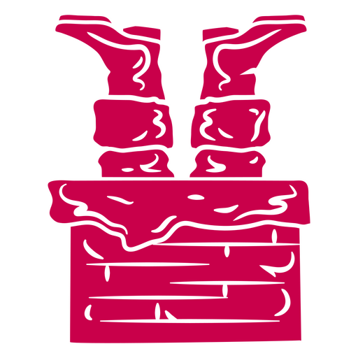 Gráfico de chimenea festivo y divertido Diseño PNG