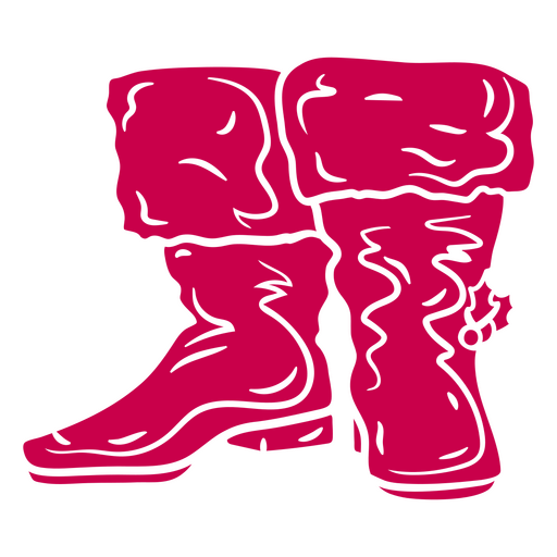 Stilvolles, festliches Stiefel-Grafikdesign für Winterbekleidung PNG-Design