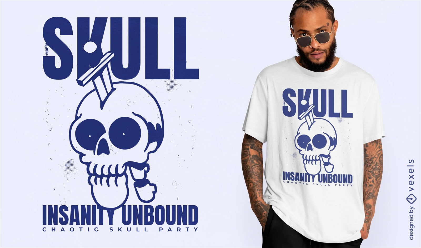 Skull insanity t-shirt design