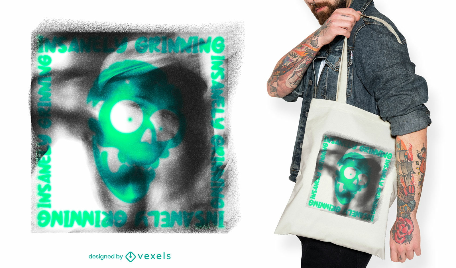 Diseño de bolso de mano con fotografía borrosa