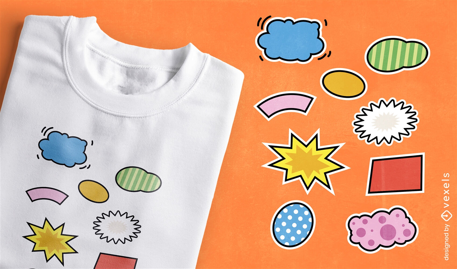 Comic bubbles t-shirt design