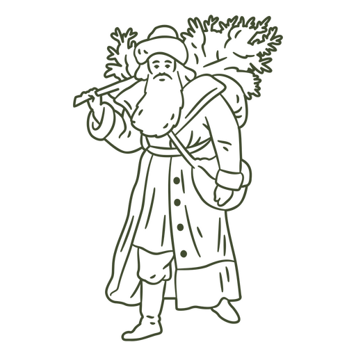 T-Shirt-Design mit verspielter Weihnachtsmann-Illustration und festlicher Dekoration PNG-Design