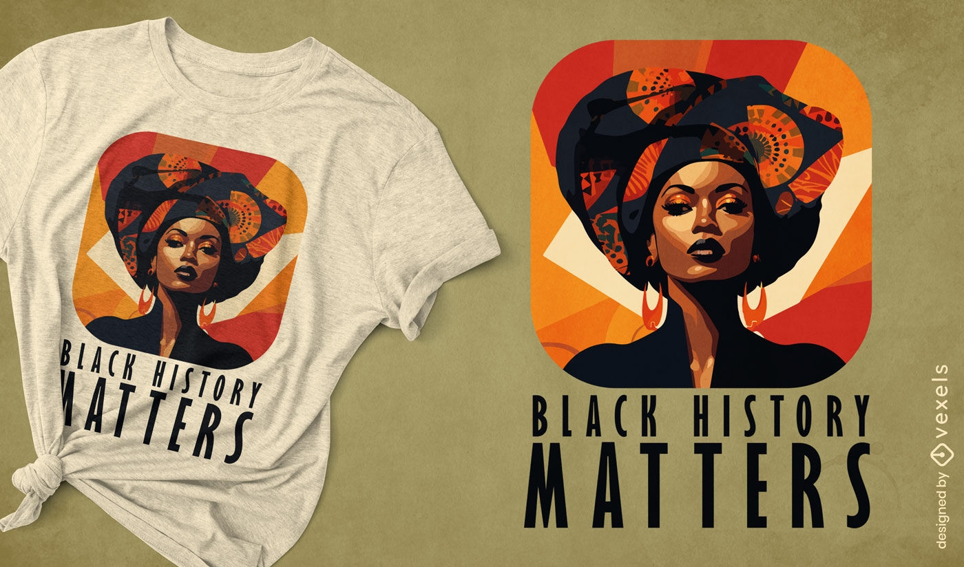 Powerful black woman t-shirt design