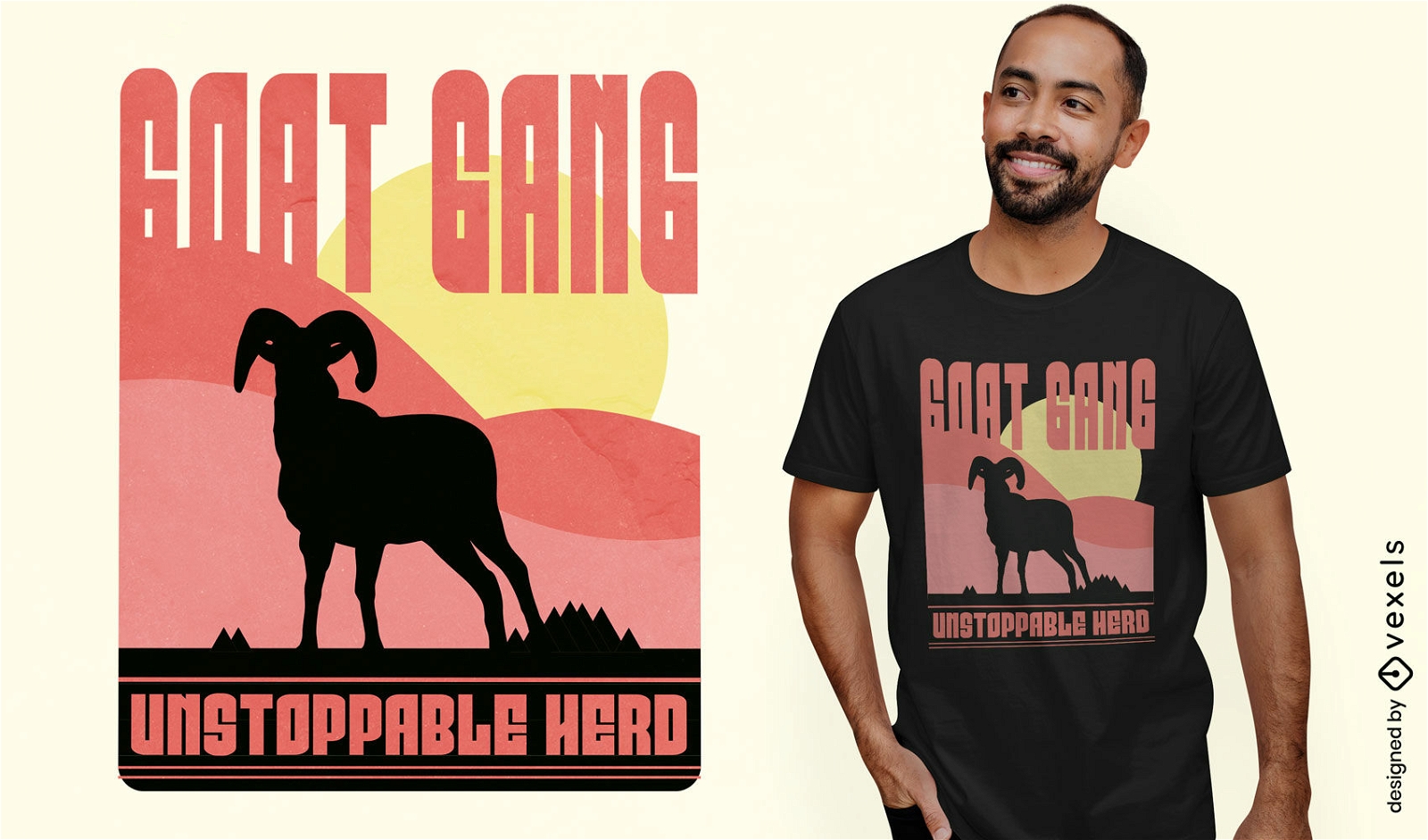 Goat gang t-shirt design