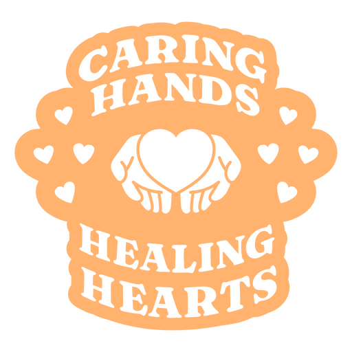 Caring hands and healing hearts design PNG Design