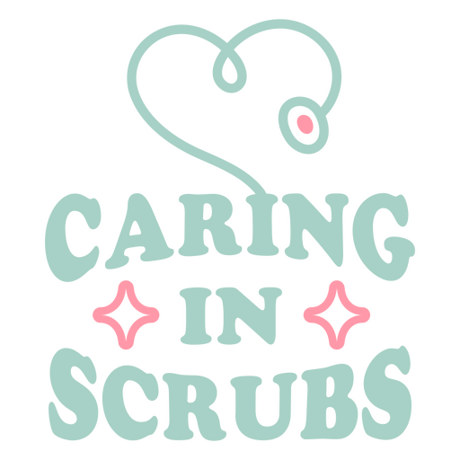 Caring in scrubs PNG Design