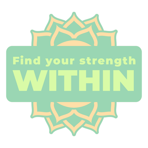 Inspirational lotus design with motivational quote PNG Design