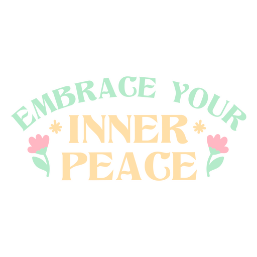 Inspirierendes Zitat zum Thema innerer Frieden PNG-Design