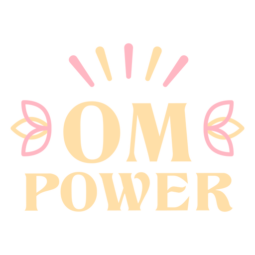 The word om power PNG Design