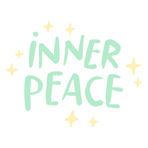 Paz interior con estrellas. Diseño PNG