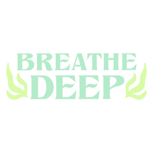 Logotipo de respirar profundamente Diseño PNG