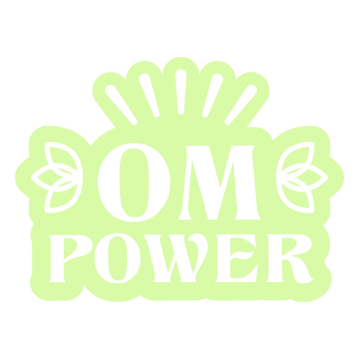 Logotipo de poder om Diseño PNG