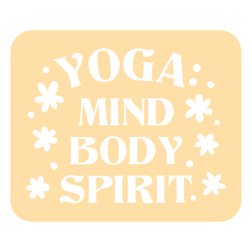 Yoga mind body spirit sticker PNG Design