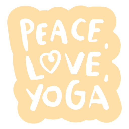 Frieden, Liebe, Yoga-Design PNG-Design