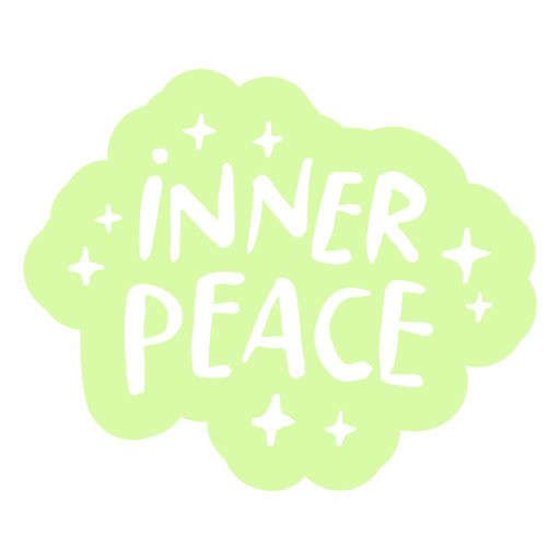 Playful inner peace quote PNG Design