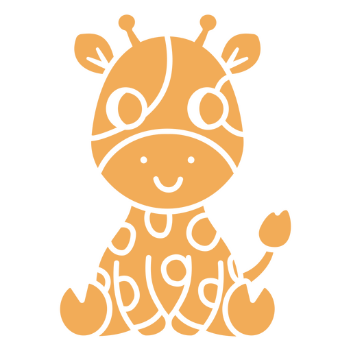 Giraffe sitting PNG Design
