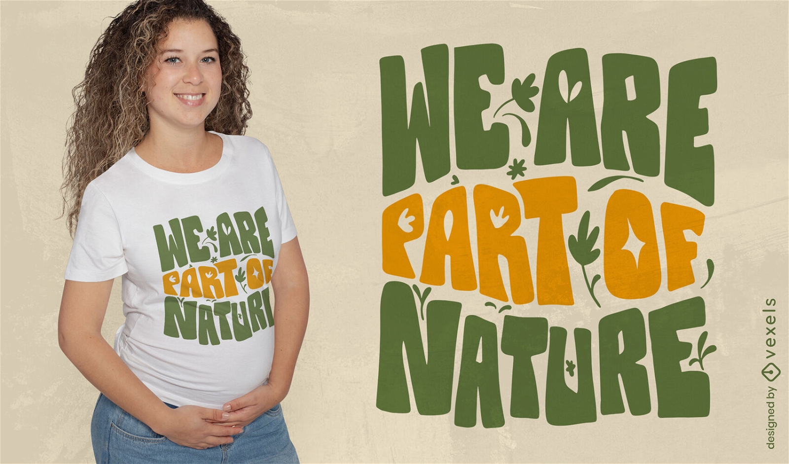 We are part of nature t-shirt design