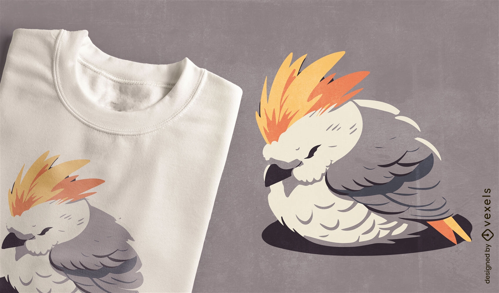 Cockatiel sleeping t-shirt design