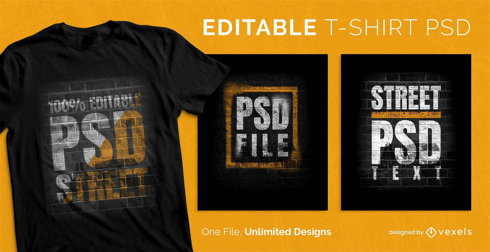 Street Grunge Text skalierbares T-Shirt PSD