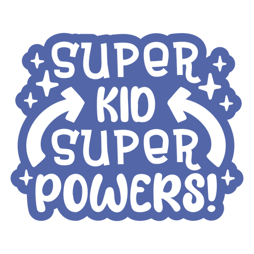 Adesivo de superpoderes de super criança Desenho PNG