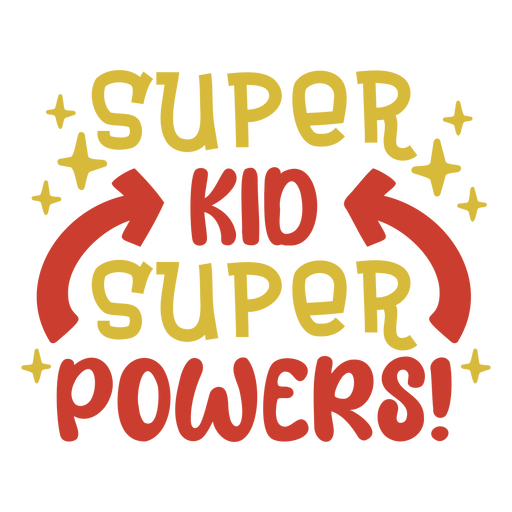 Super kid powers svg PNG Design
