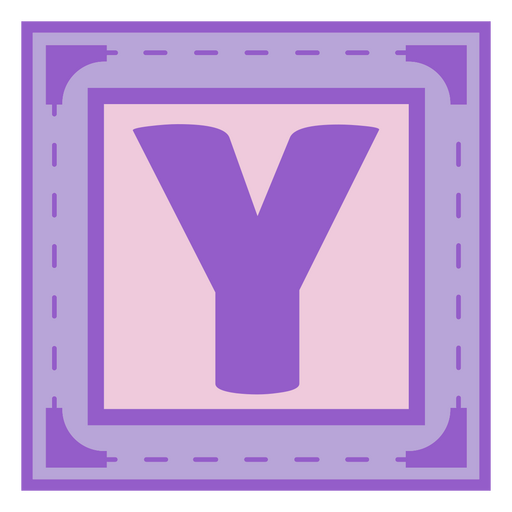 The letter y in purple and pink PNG Design