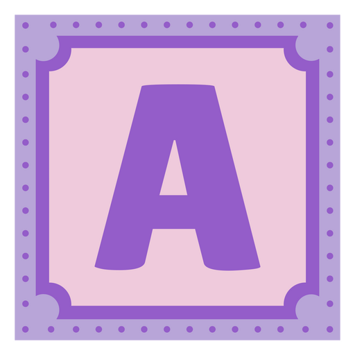 The letter a in a purple square PNG Design