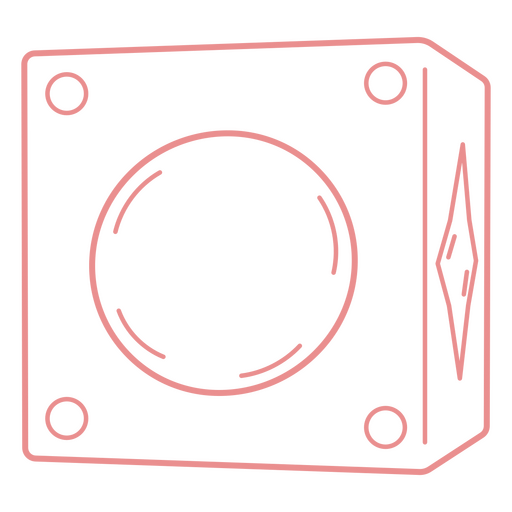 Retro audio speaker illustration design PNG Design
