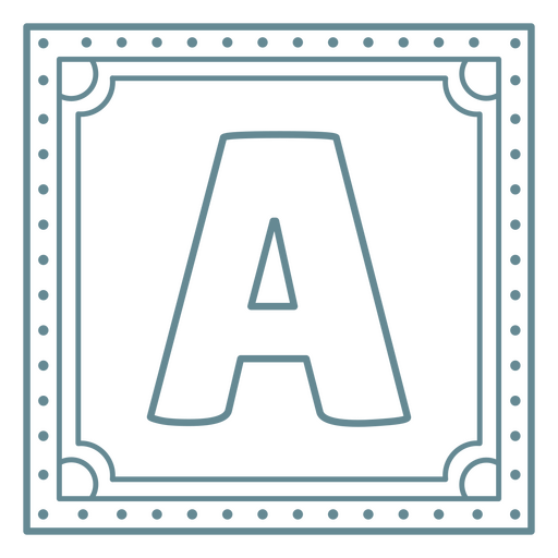 Arte de parede elegante com a letra A do alfabeto Desenho PNG