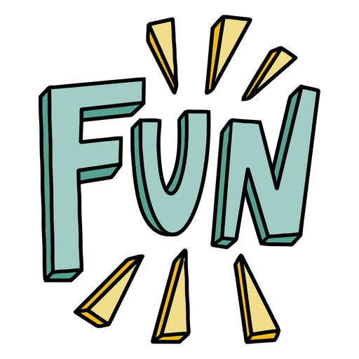 Diseño de texto divertido y lúdico en 3D Diseño PNG