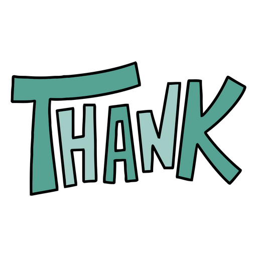 Stylish thank you typography graphic design t-shirt design PNG Design