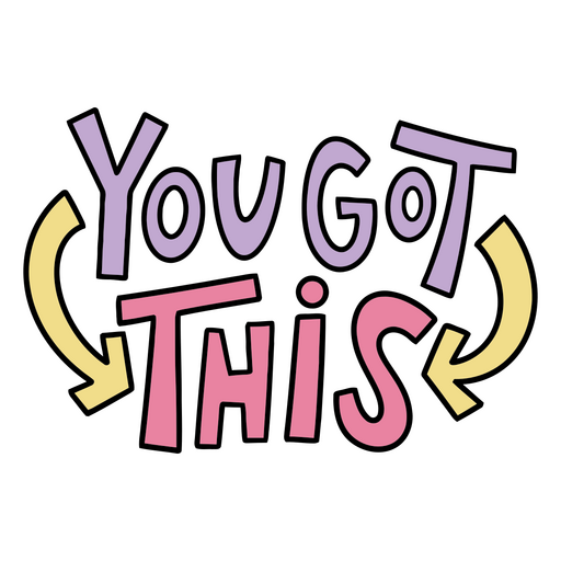 Design de camiseta com frase motivacional divertida e setas Desenho PNG