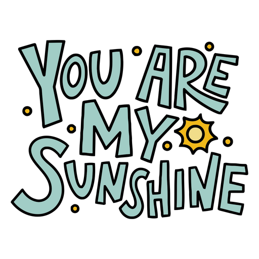 Diseño de cita lúdica "Eres mi sol" Diseño PNG
