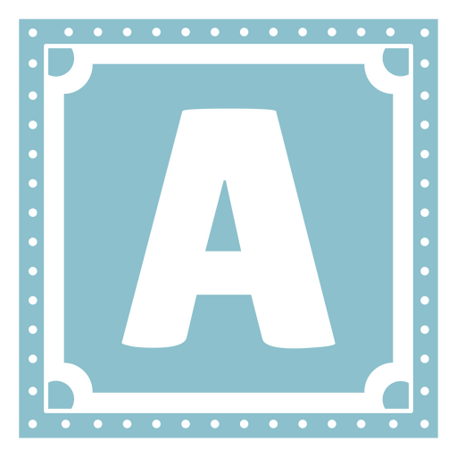 Der Buchstabe a in einem blauen Quadrat PNG-Design