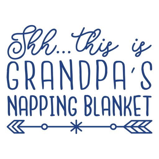 Esta es la manta para dormir del abuelo. Diseño PNG