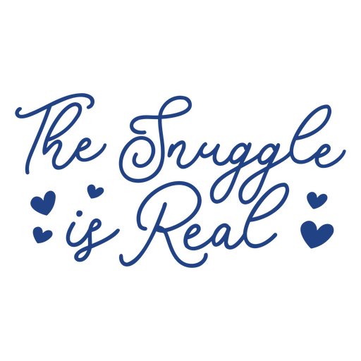 Süßes Kuschel-Zitat-Design mit Herzen-T-Shirt-Design PNG-Design