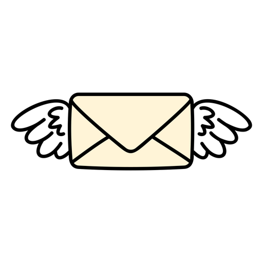 Ilustração de envelope de anjo caprichoso Desenho PNG