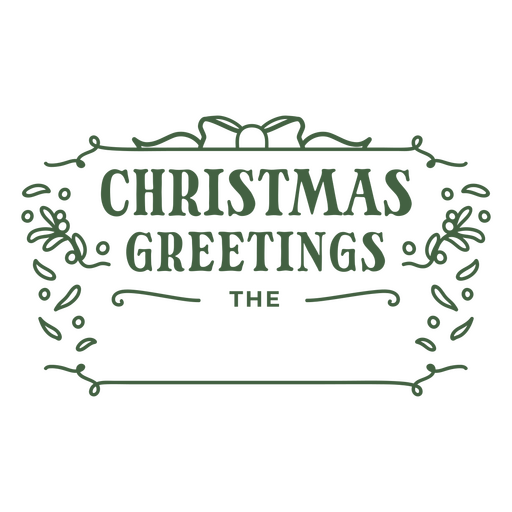 Diseño de saludos navideños vintage Diseño PNG