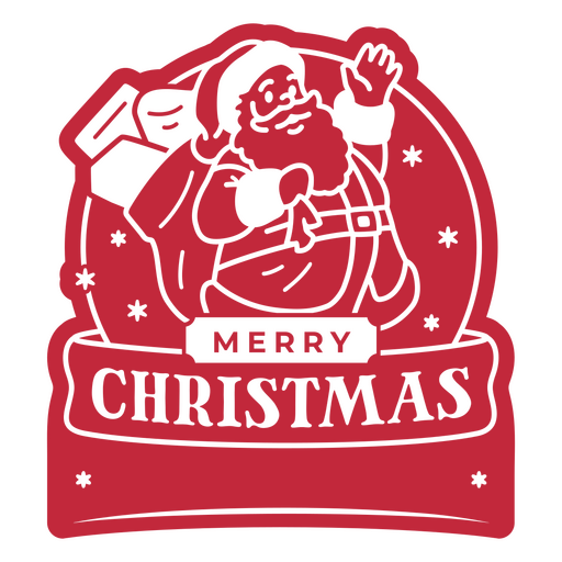 Fröhliches Vintage-Grußkartendesign mit Weihnachtsmann PNG-Design
