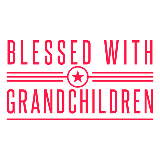 Blessed with grandchildren PNG Design