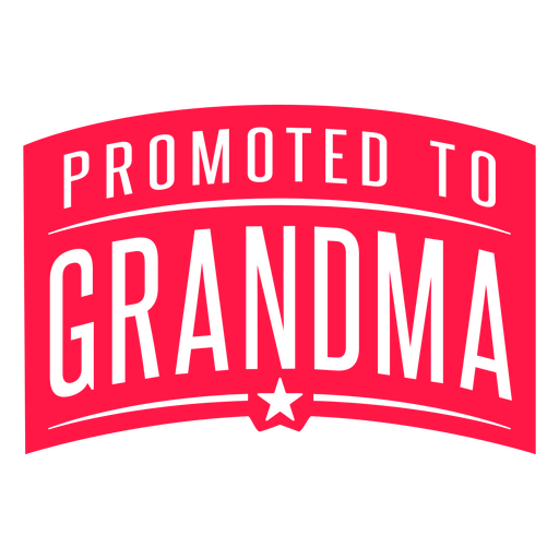 Design com frase engraçada "Promovida a avó" Desenho PNG