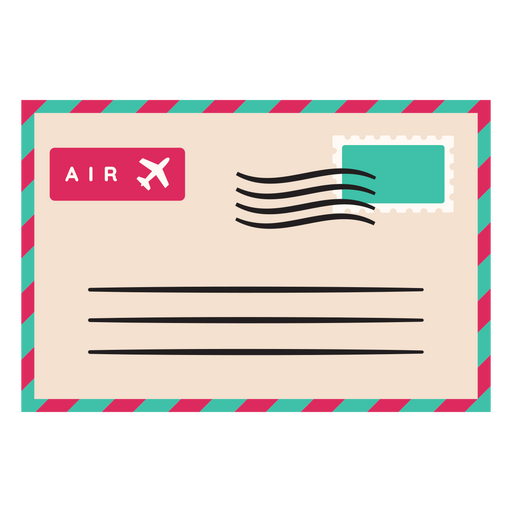 Vintage air mail envelope design PNG Design