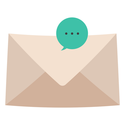 Envelope com um balão de fala dentro Desenho PNG