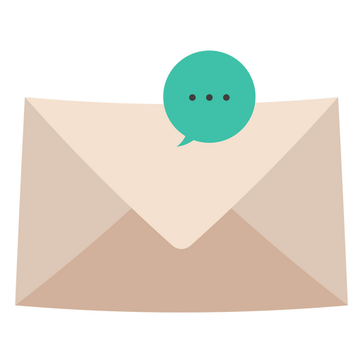 Envelope with a speech bubble in it PNG Design