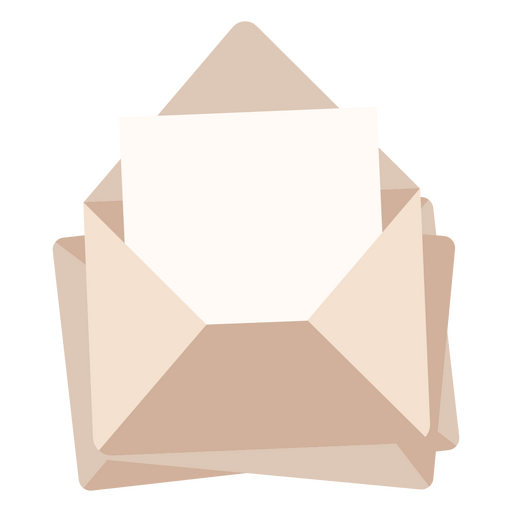 Envelope com um pedaço de papel dentro Desenho PNG