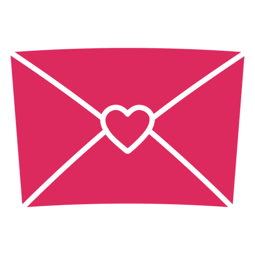 Diseño gráfico de sobre en forma de corazón Diseño PNG