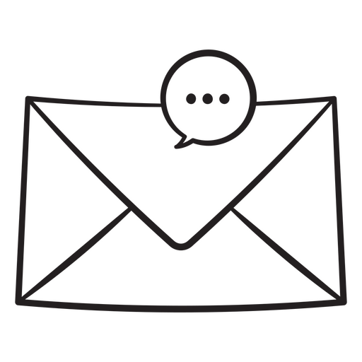 Envelope with a speech bubble on it PNG Design