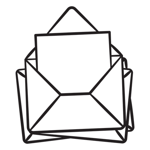 Stilvolle Briefumschlagillustration für Briefpapier PNG-Design