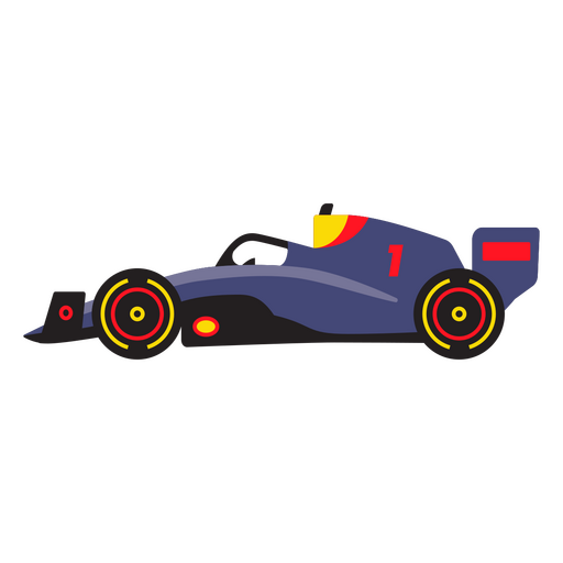Stylized racing car illustration PNG Design